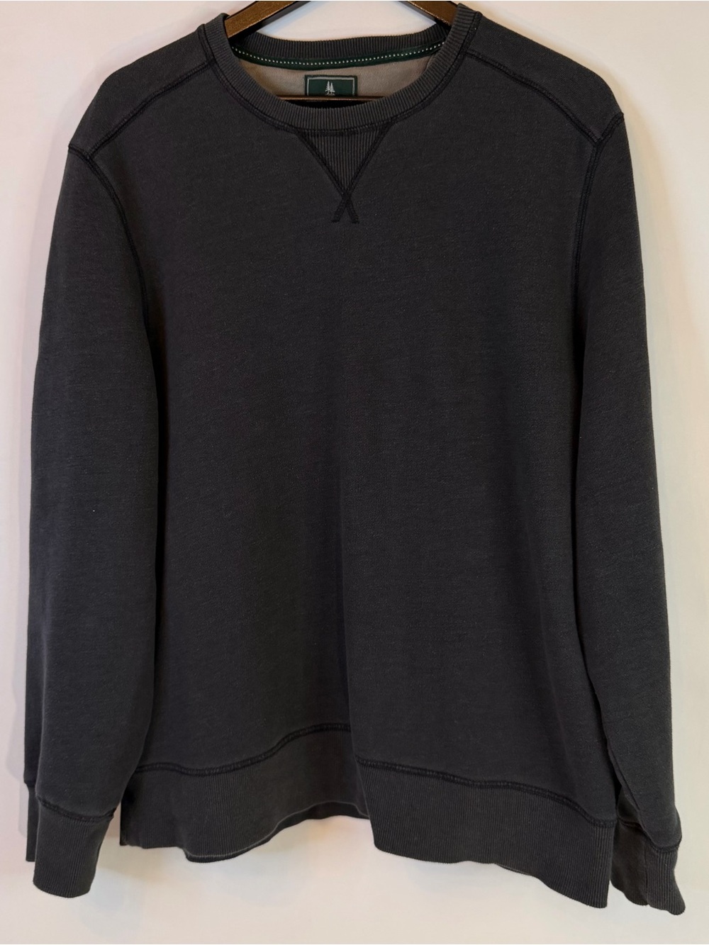 G.H. Bass & Co. Mens XL Crew Neck Sweatshirt Long Sleeve Dark Green Warm Soft
